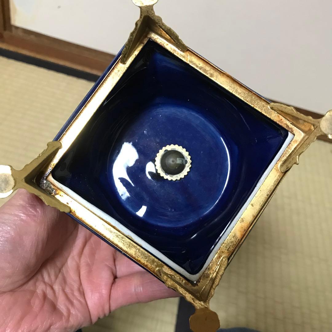 金彩 西洋花瓶 色絵花瓶 飾り壺 高約51cm