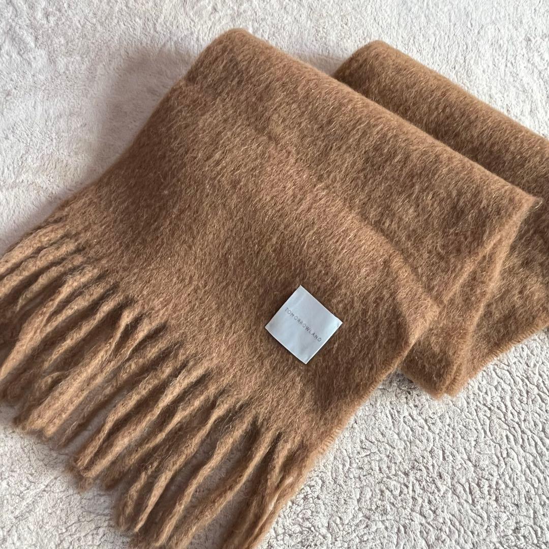 新品✨️トゥモローランド モヘヤウールナイロンソリッドストール キャメル マフラー