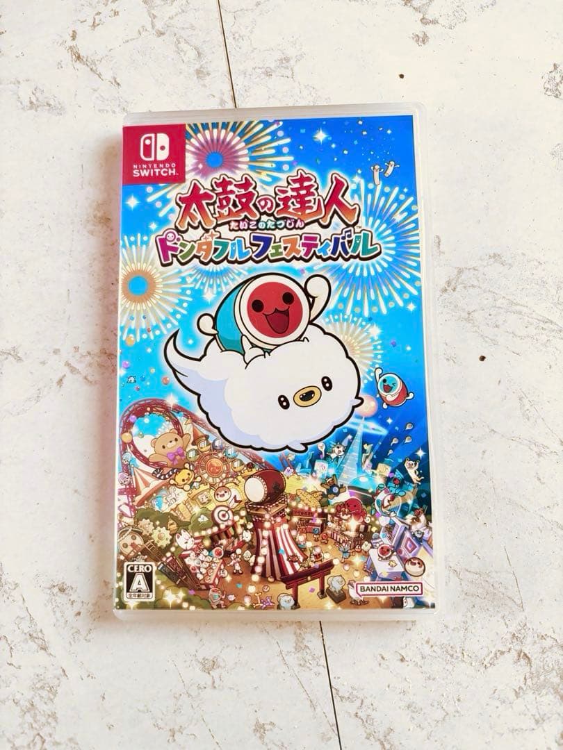 任天堂ライセンス商品 太鼓の達人ドンダフルフェスティバルと太鼓とバチセット