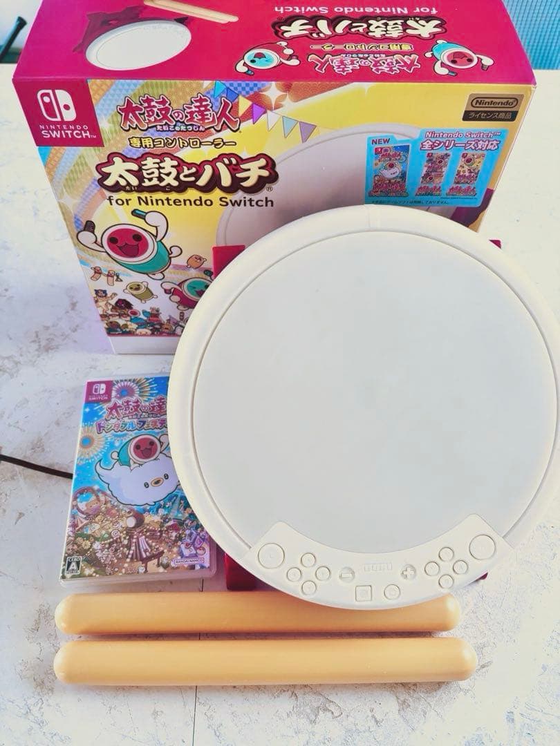 任天堂ライセンス商品 太鼓の達人ドンダフルフェスティバルと太鼓とバチセット