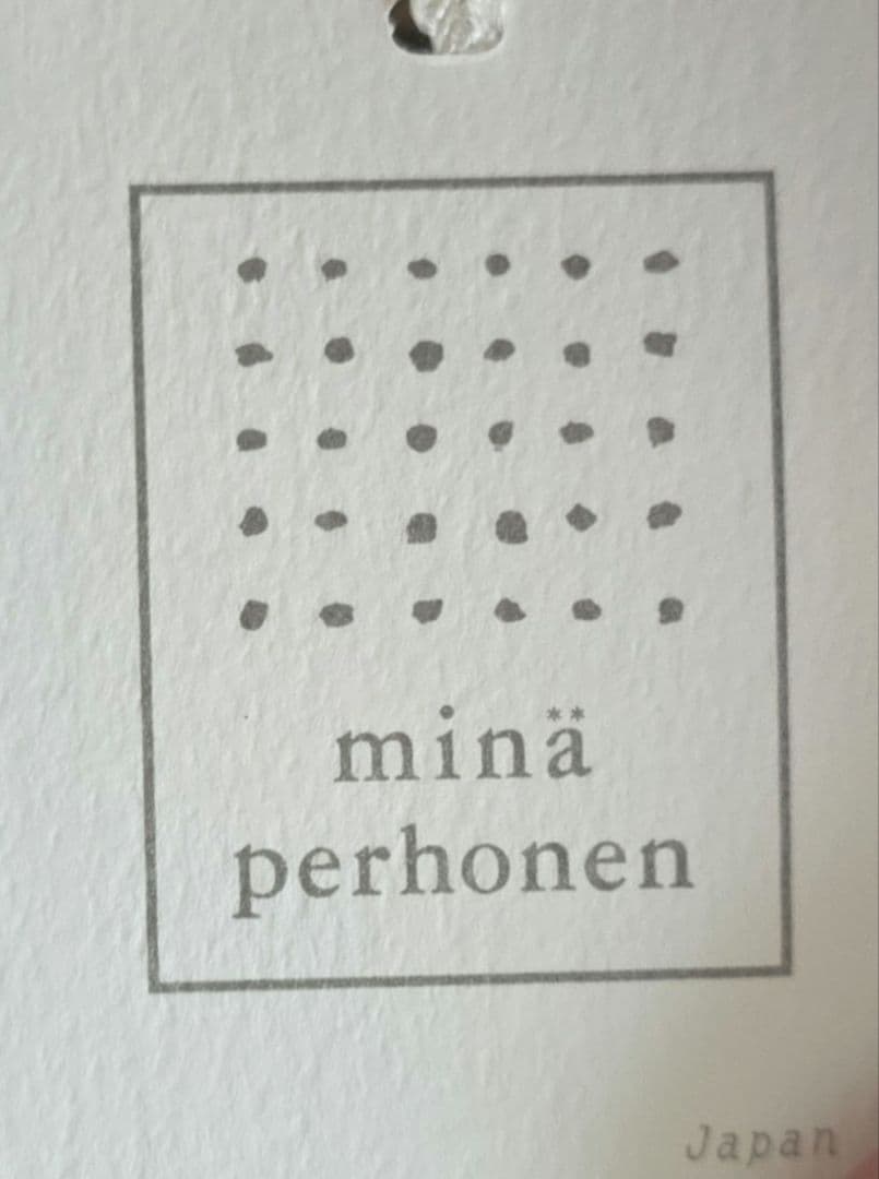 【未使用タグ付】ミナペルホネン 大判ストール 切り替えデザイン