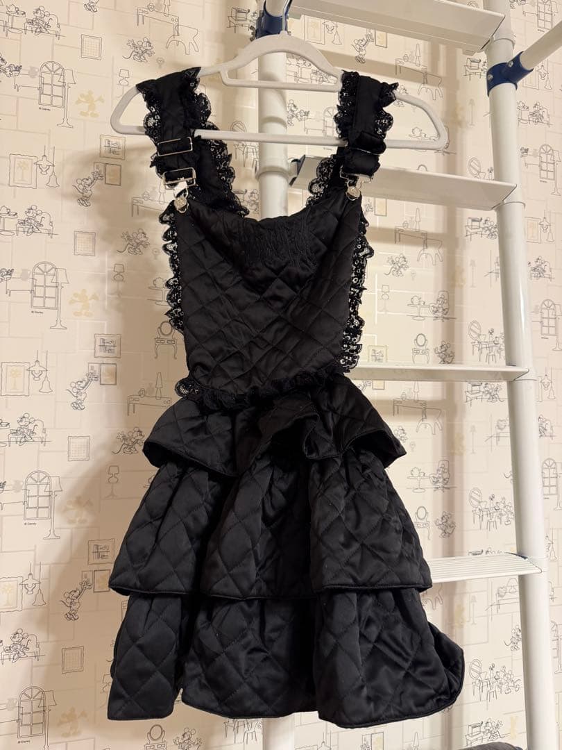 DimMoire キルティングサロペット