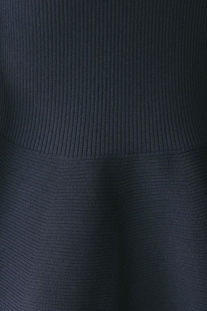 【STYLEMIXER】フォルムポロニットワンピース（ネイビー）