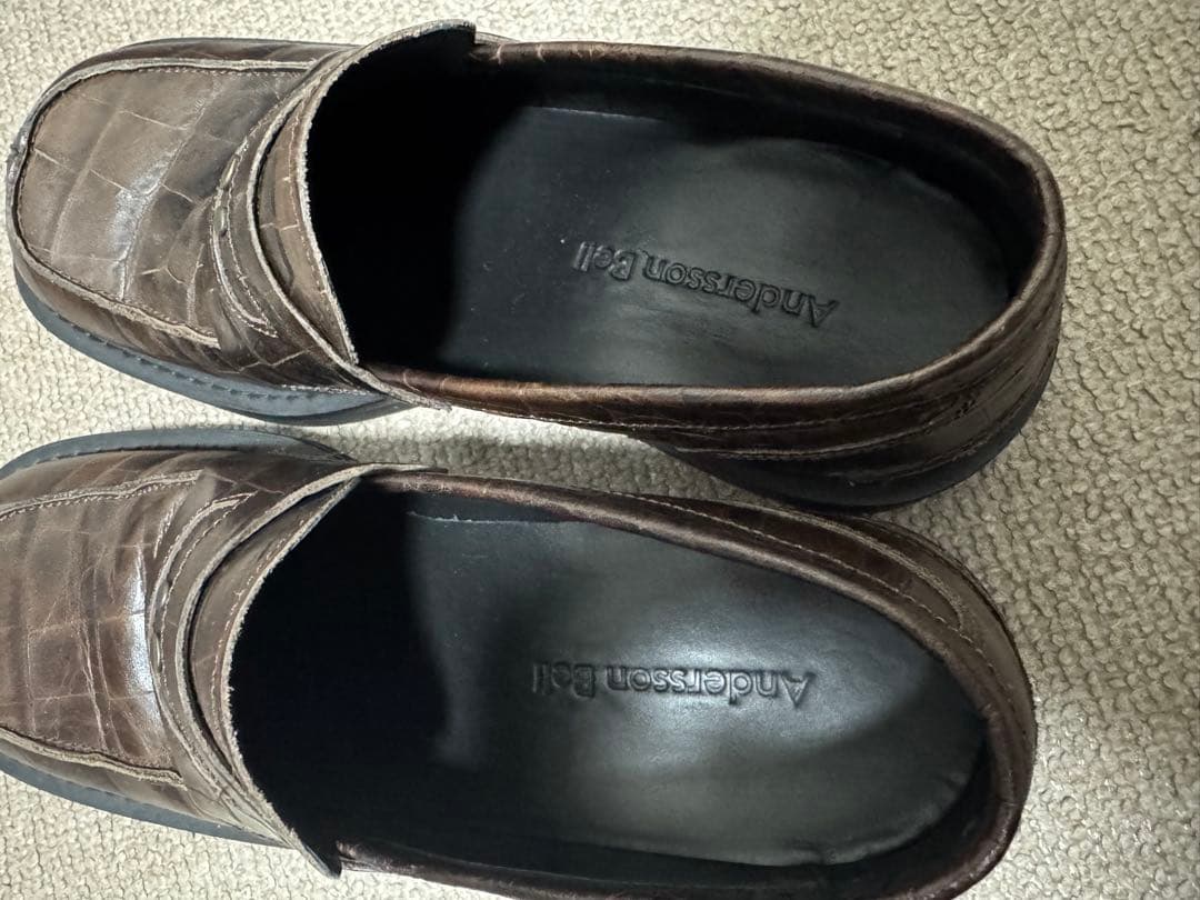 靴 andersson Bell Brown Loafers 40