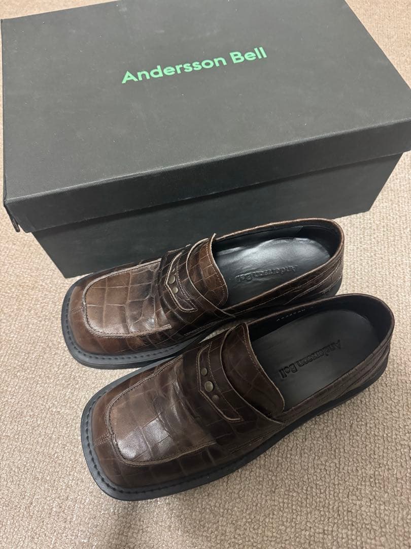 靴 andersson Bell Brown Loafers 40
