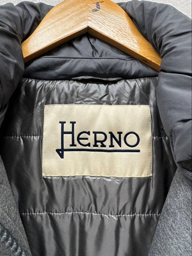 【良品】 HERRO ヘルノ ボンディングコート レディース サイズ40