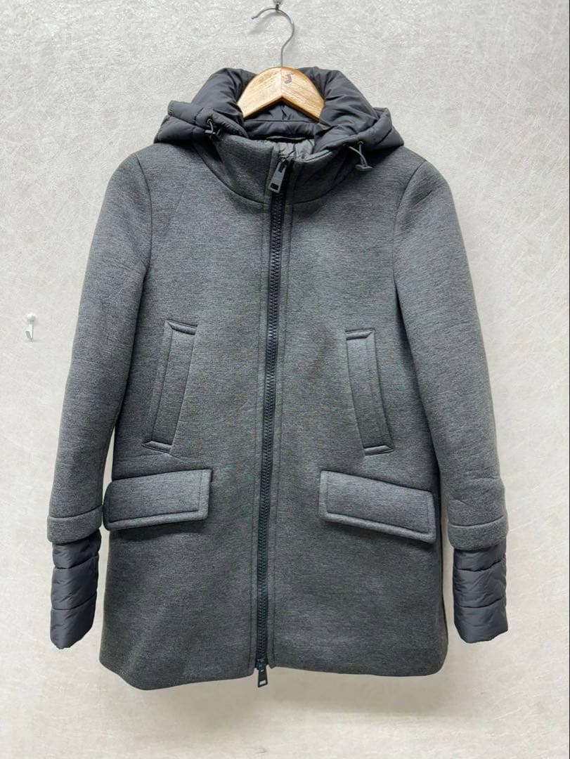 【良品】 HERRO ヘルノ ボンディングコート レディース サイズ40