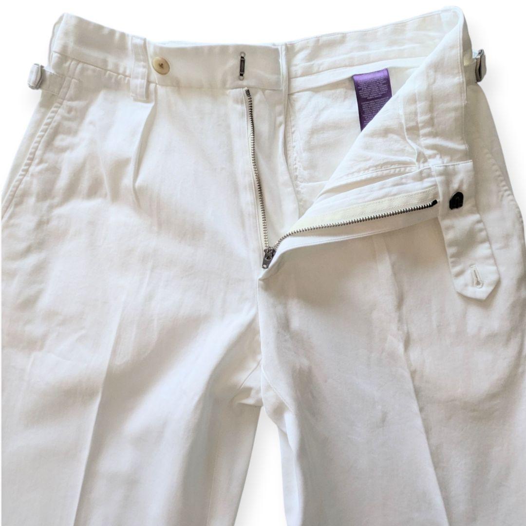 【新品】RALPH LAUREN PURPLE LABELホワイトチノスラックス