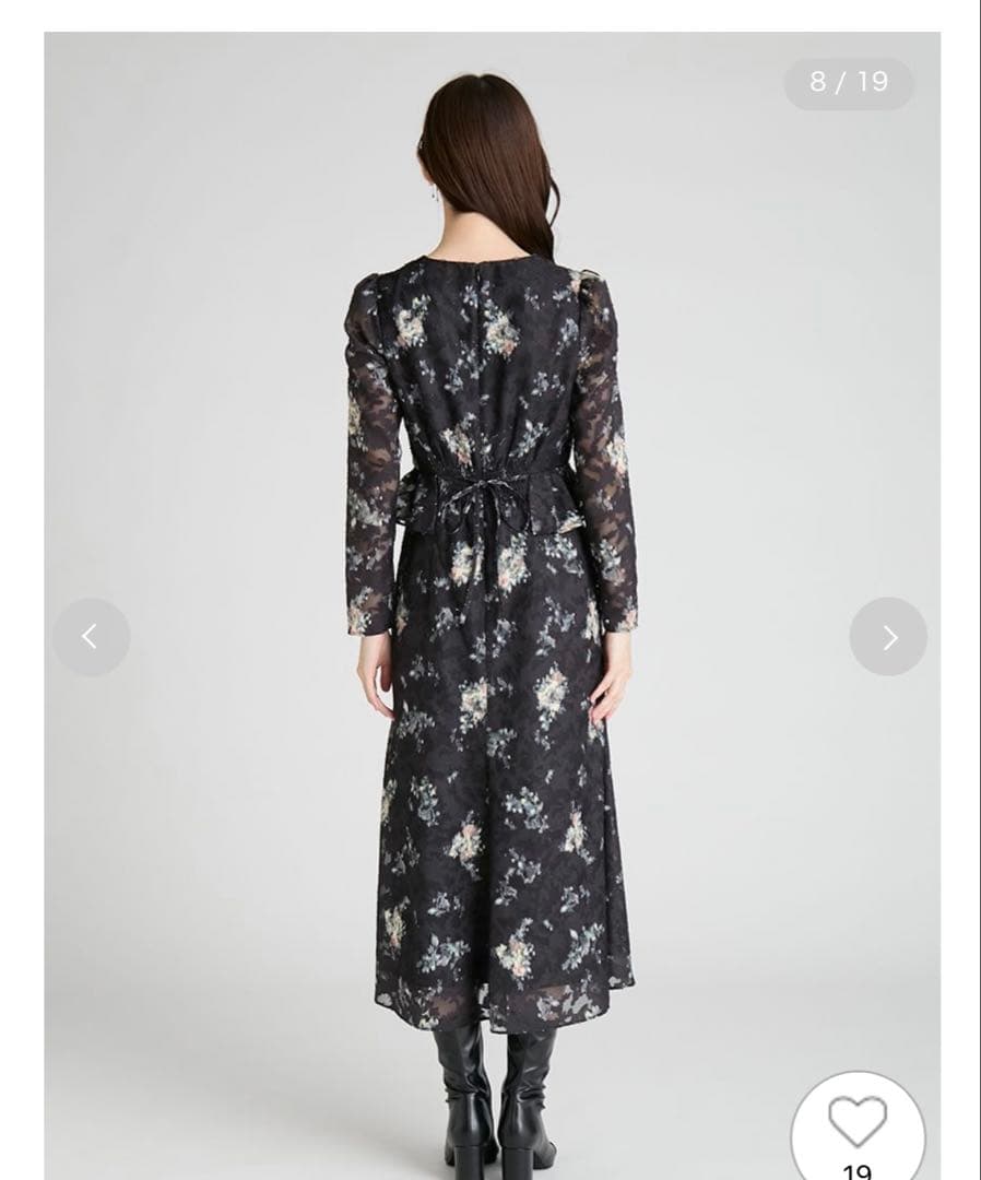 celford ウエストぺフラムデザインワンピース 38