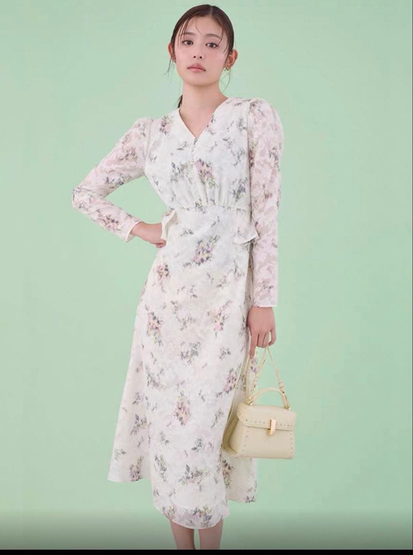 celford ウエストぺフラムデザインワンピース 38