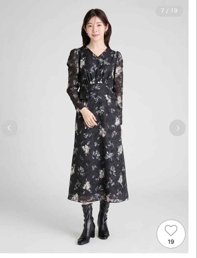 celford ウエストぺフラムデザインワンピース 38