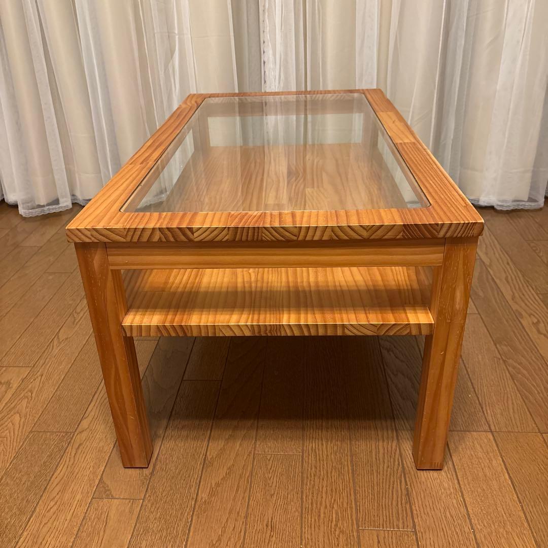 モモナチュラル　テーブル　天板ガラス