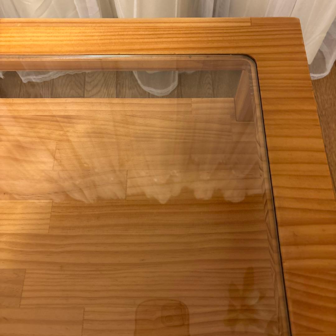 モモナチュラル　テーブル　天板ガラス