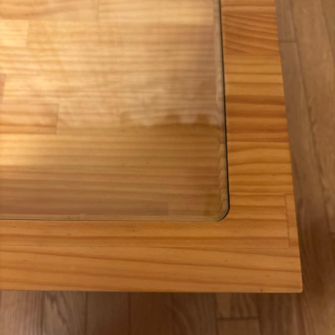モモナチュラル　テーブル　天板ガラス