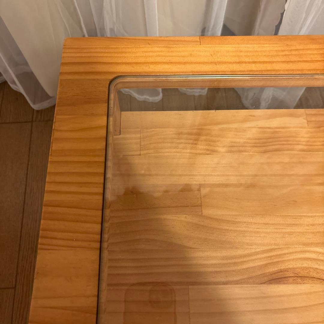 モモナチュラル　テーブル　天板ガラス