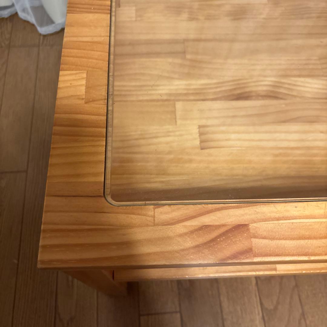 モモナチュラル　テーブル　天板ガラス