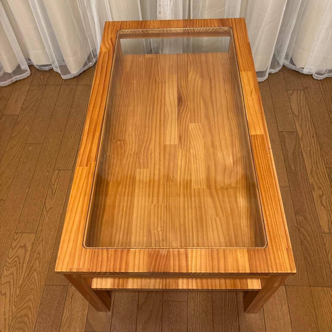 モモナチュラル　テーブル　天板ガラス