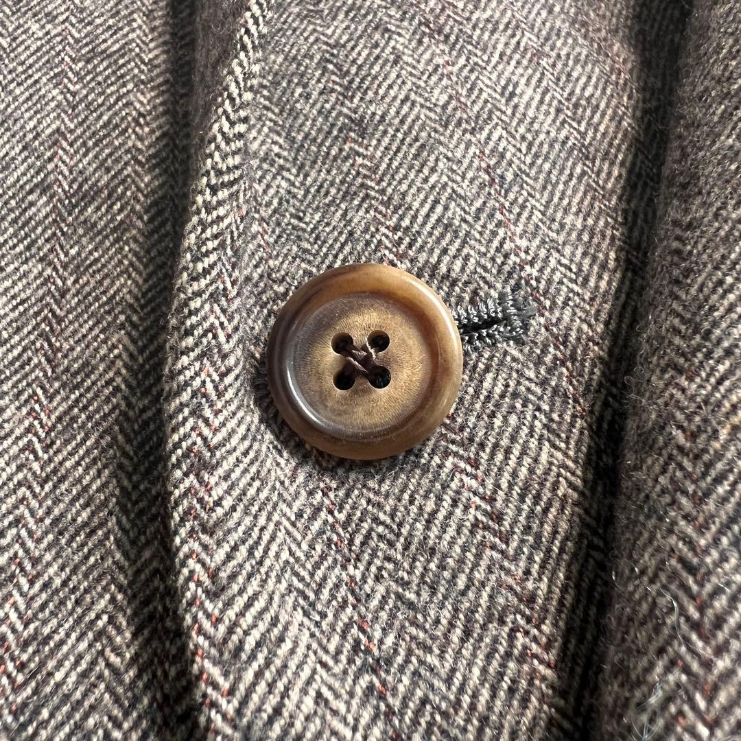 【極美品】ポロラルフローレン ブラウンヘリンボーン ウールサキソニー A5