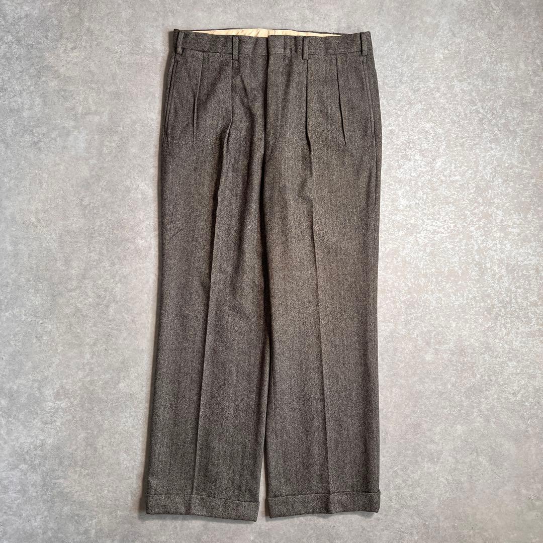 【極美品】ポロラルフローレン ブラウンヘリンボーン ウールサキソニー A5