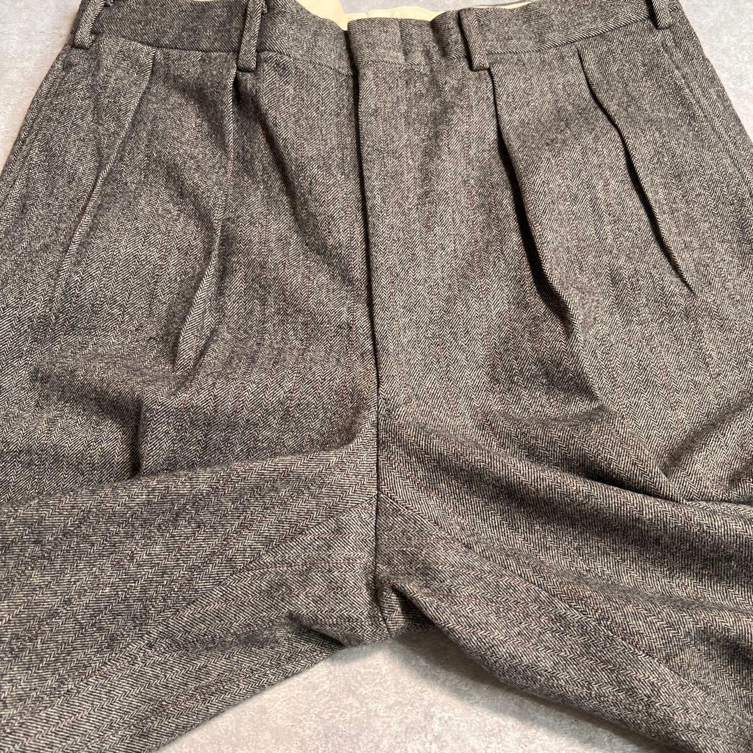 【極美品】ポロラルフローレン ブラウンヘリンボーン ウールサキソニー A5