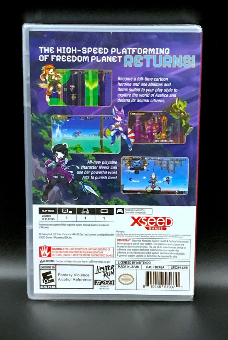 FREEDOM PLANET 2 フリーダムプラネット2 新品 switch