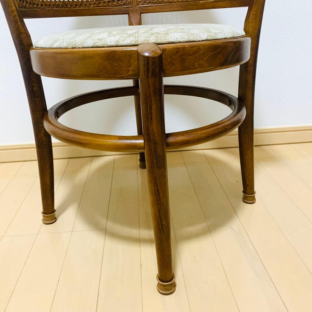 【希少】カリモク家具 ラタンバック ダイニングチェア 2脚