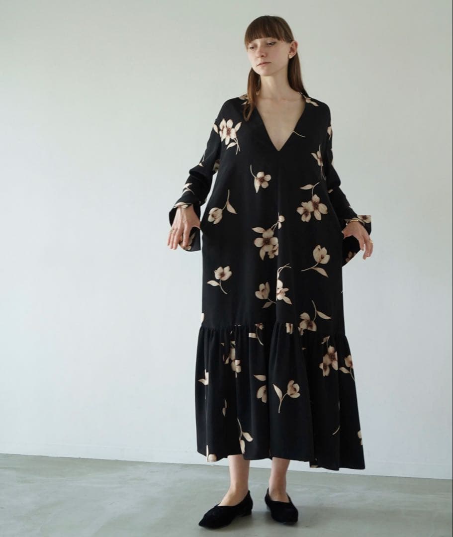 ワンピース CLANE W FACE GATHER SWITCH ONEPIECE