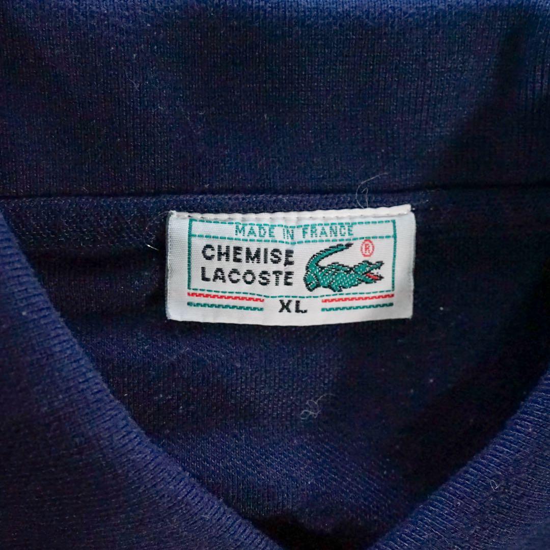 【フランス製】ラコステ CHEMISE LACOSTE ポロシャツ ネイビー