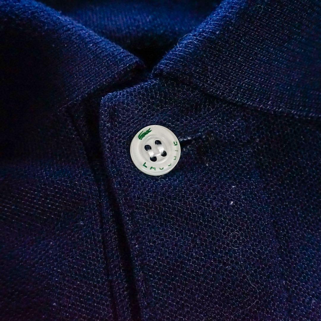 【フランス製】ラコステ CHEMISE LACOSTE ポロシャツ ネイビー
