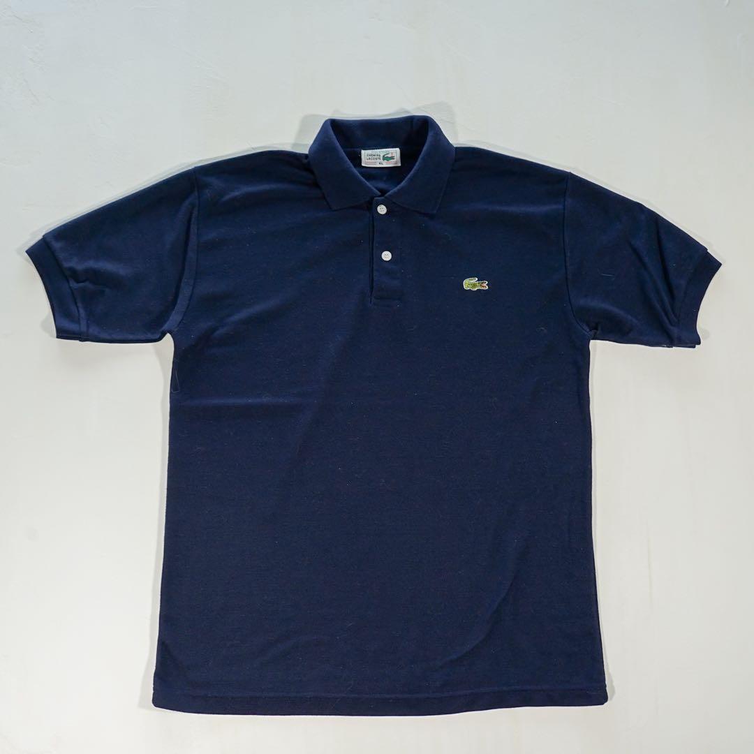 【フランス製】ラコステ CHEMISE LACOSTE ポロシャツ ネイビー