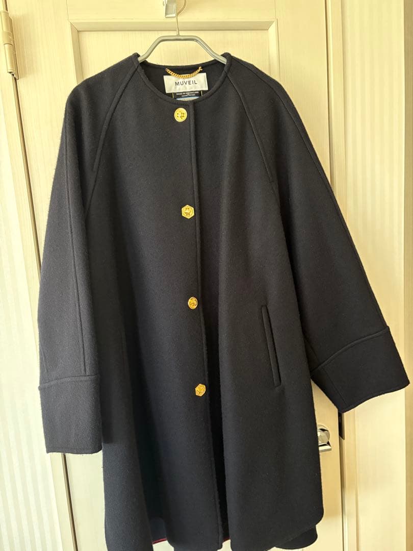 【美品】MUVEIL ネイビー コート