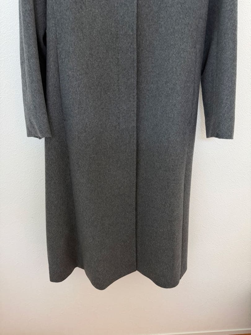 アナイ　カシミヤノーカラーベルトコート　ロングコート