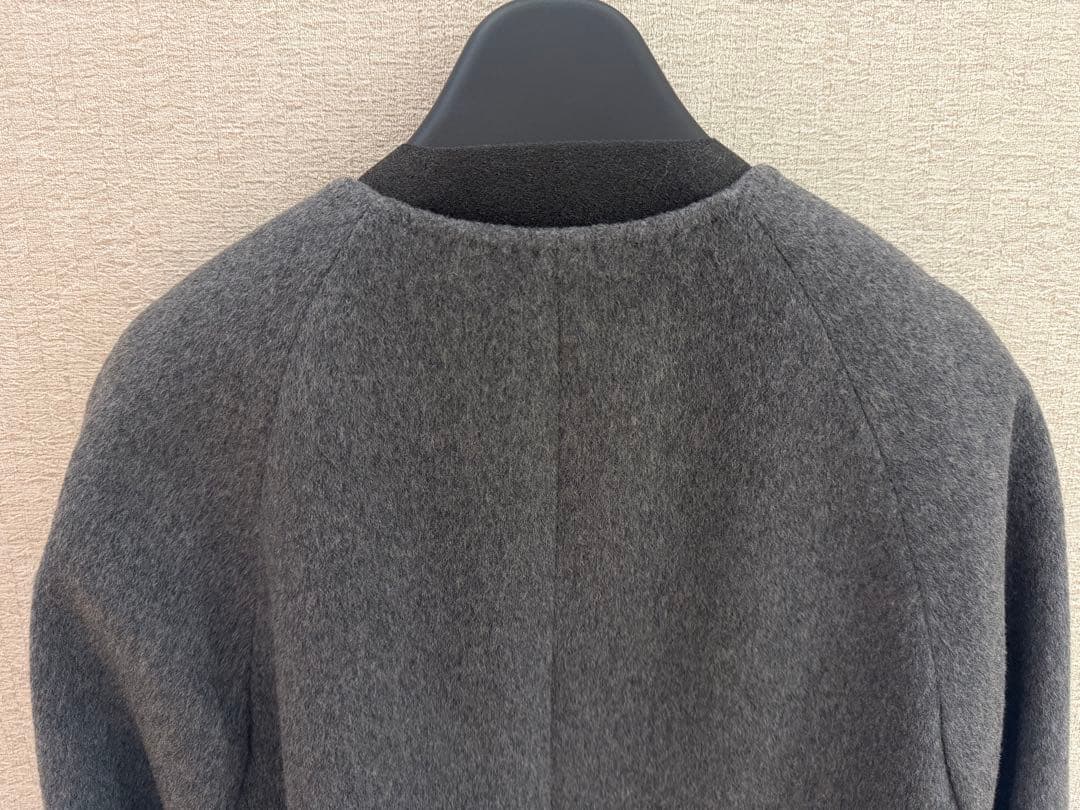 アナイ　カシミヤノーカラーベルトコート　ロングコート