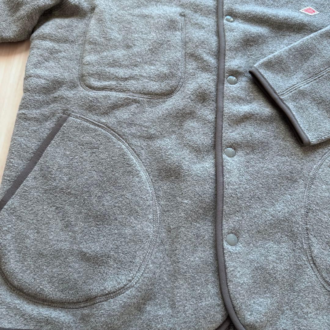 未使用品 ダントン グレー ノーカラージャケット メンズ42L