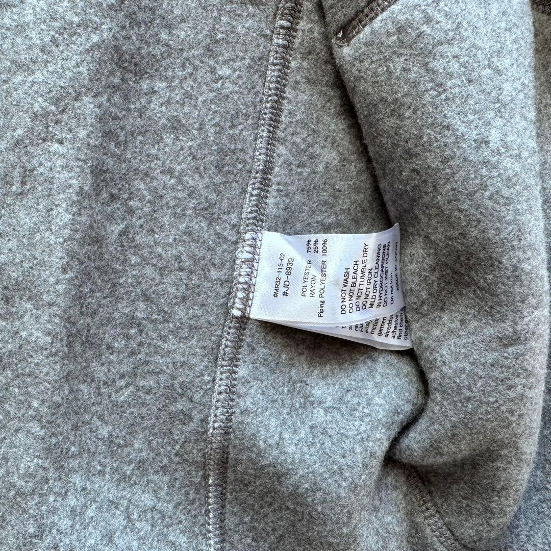 未使用品 ダントン グレー ノーカラージャケット メンズ42L