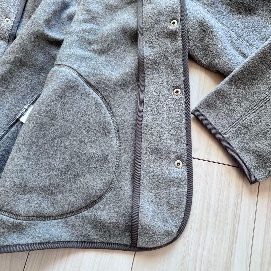 未使用品 ダントン グレー ノーカラージャケット メンズ42L