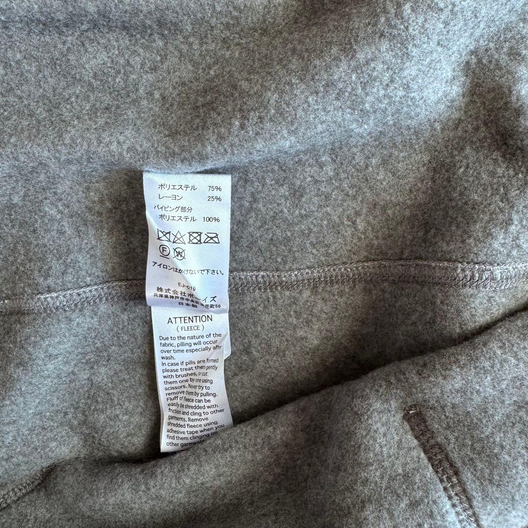 未使用品 ダントン グレー ノーカラージャケット メンズ42L