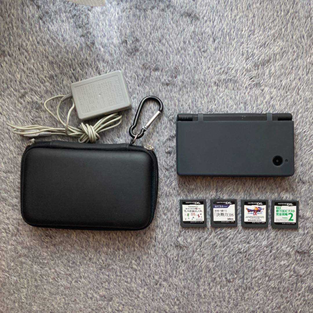 ニンテンドーDS本体グレー、ソフト4本セット（ドラゴンクエスト9など）