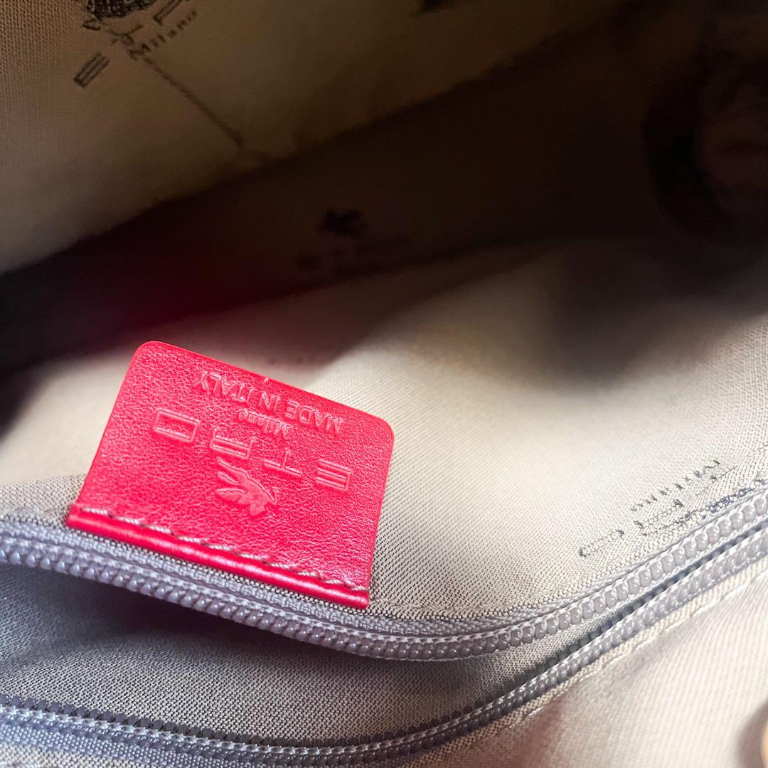 エトロ　トートバッグ　ペイズリー　PVC ベージュ