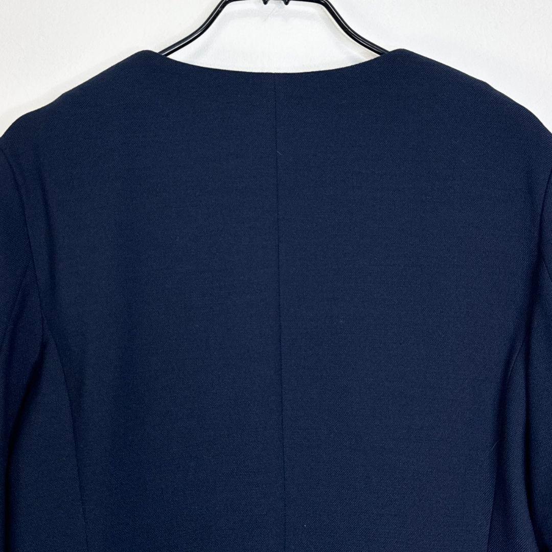 りみになります【タグ付き】indivストレッチツィードノーカラージャケット