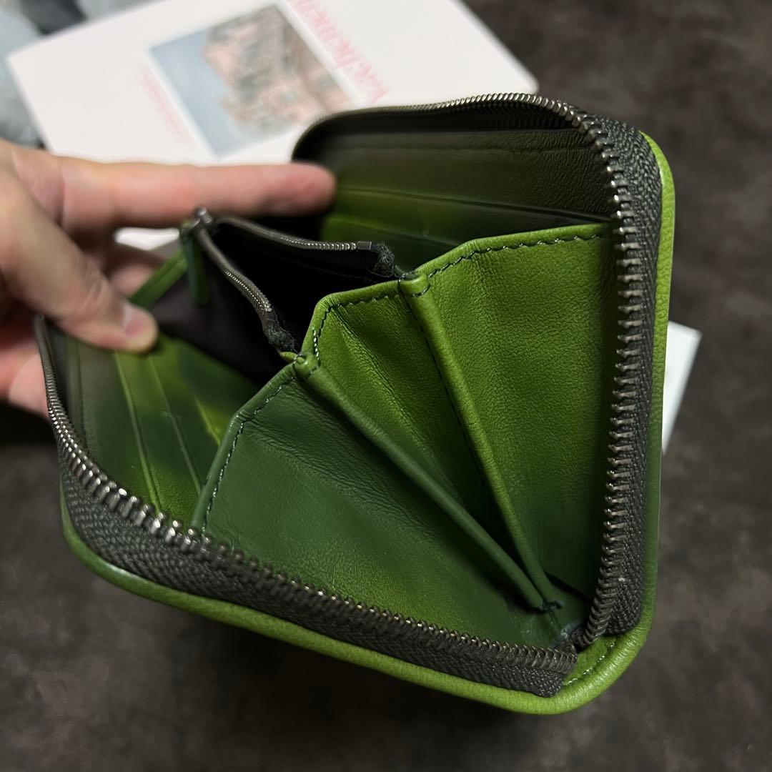 イタリアンレザー ハンドメイド 牛革本革 男女兼用&手作り&ラウンドファスナー