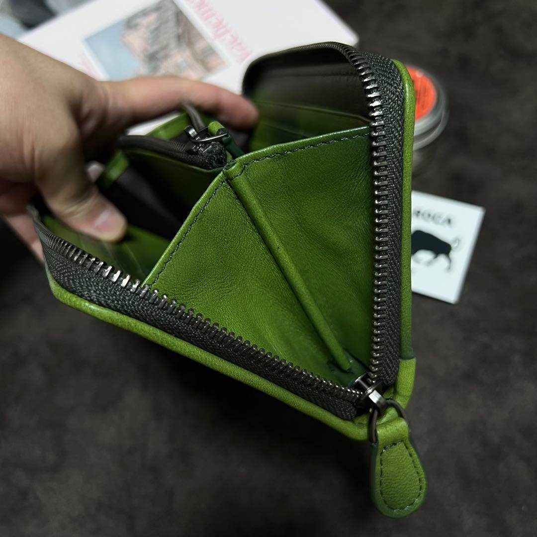 イタリアンレザー ハンドメイド 牛革本革 男女兼用&手作り&ラウンドファスナー