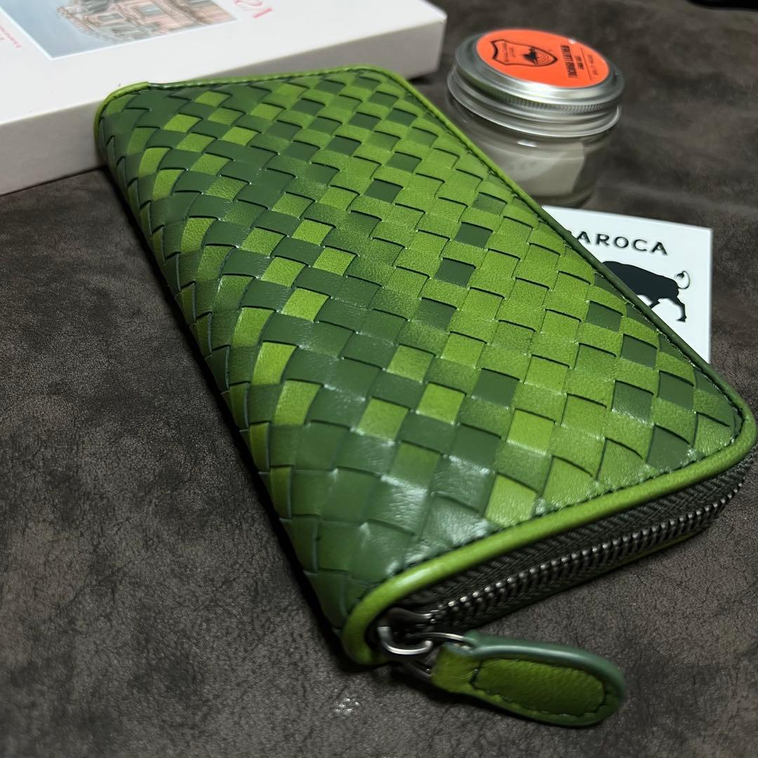 イタリアンレザー ハンドメイド 牛革本革 男女兼用&手作り&ラウンドファスナー