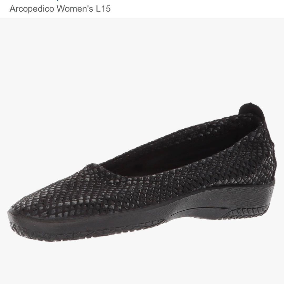 む*ん様 Arcopedico L15 ブラックシェイン フラットシューズ