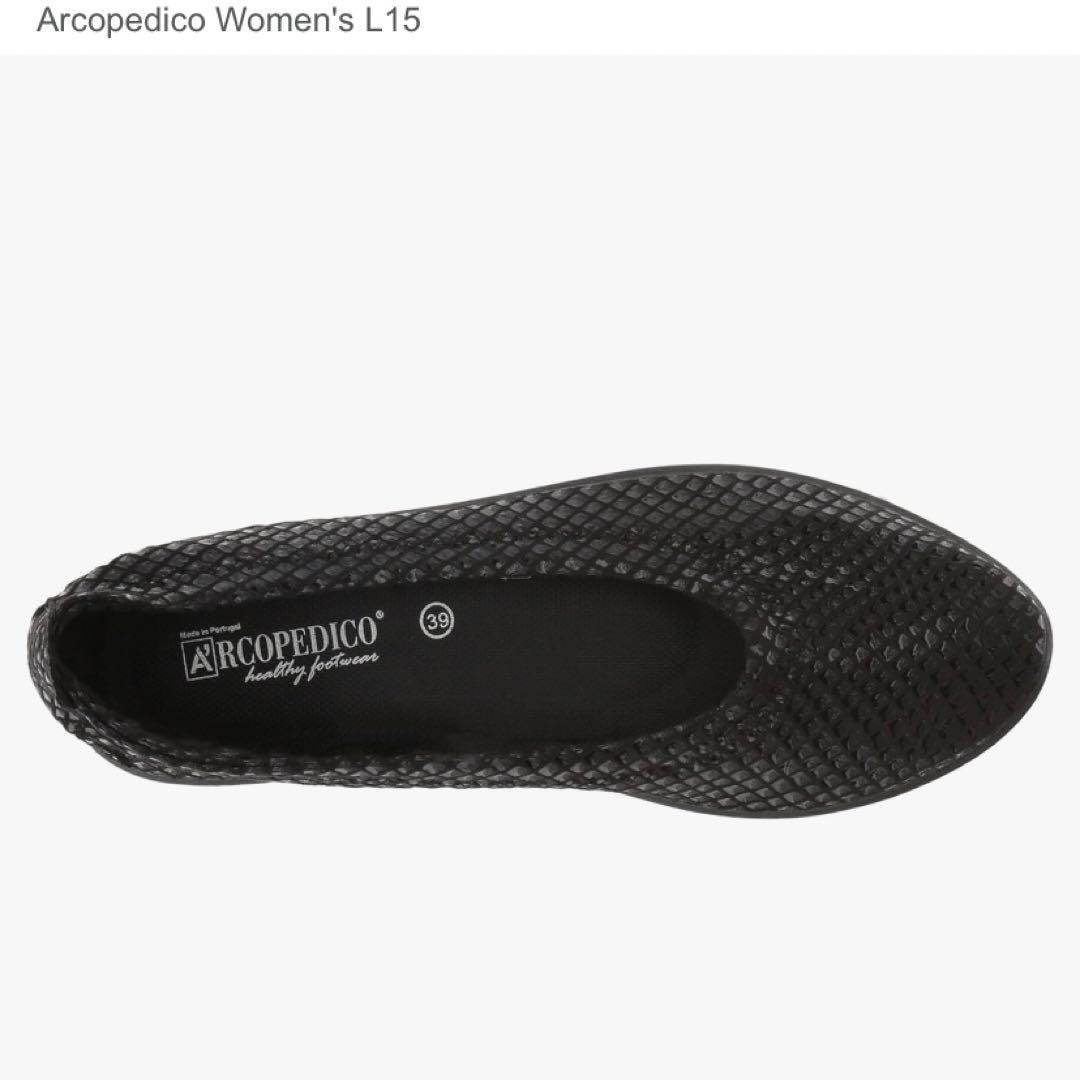 む*ん様 Arcopedico L15 ブラックシェイン フラットシューズ