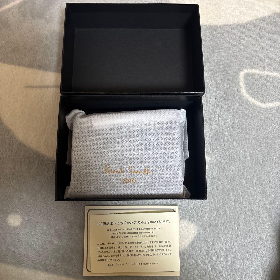 【新品】Paul Smith ブライトストライププラー 3つ折り財布 保護袋付き