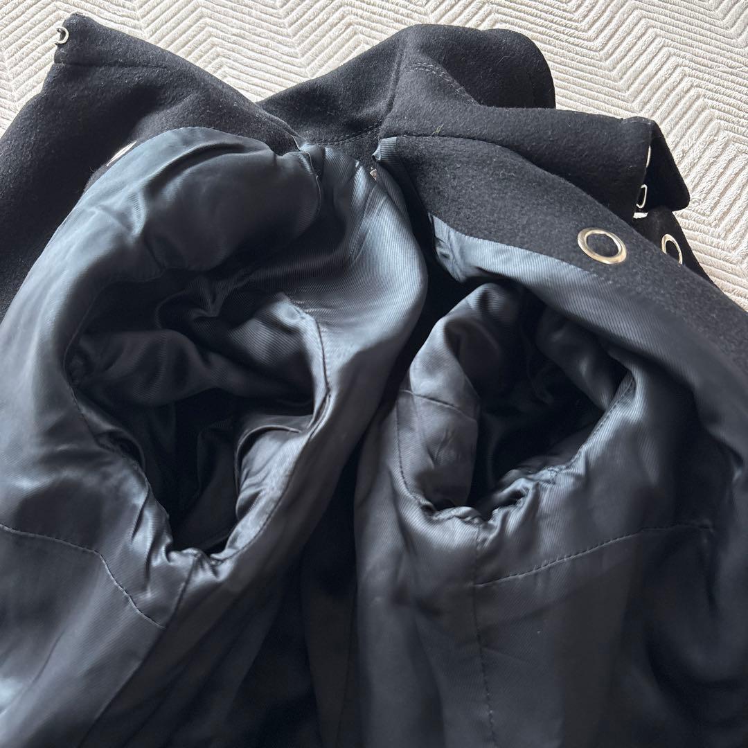 ぽぽ美品　MaxMara ブラック ピーコートM イタリア製