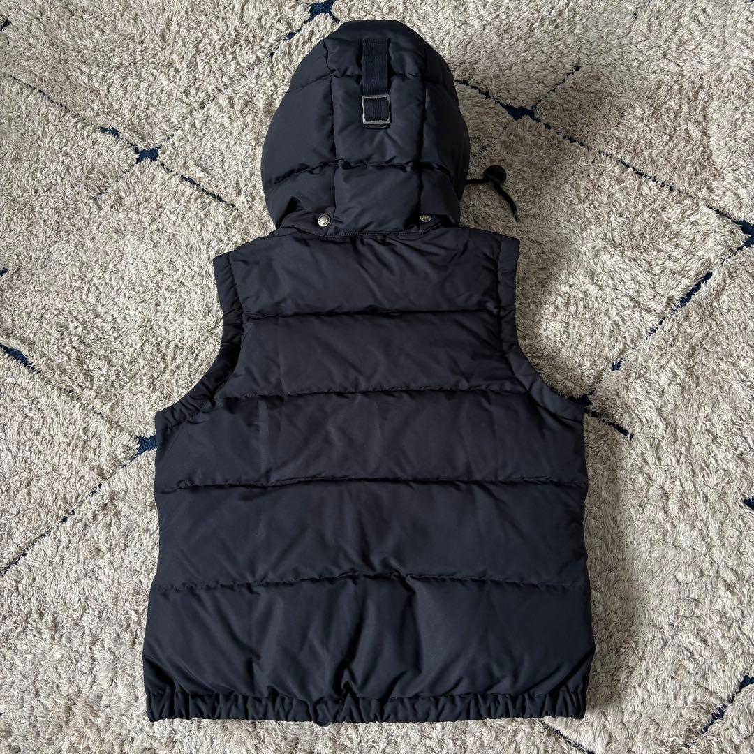 【美品✨】ポロラルフローレン　ダウンベスト　フード　レザー　ポニー刺繍　ブラック