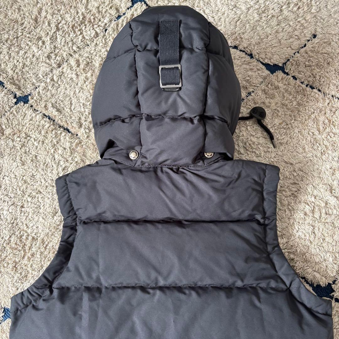 【美品✨】ポロラルフローレン　ダウンベスト　フード　レザー　ポニー刺繍　ブラック