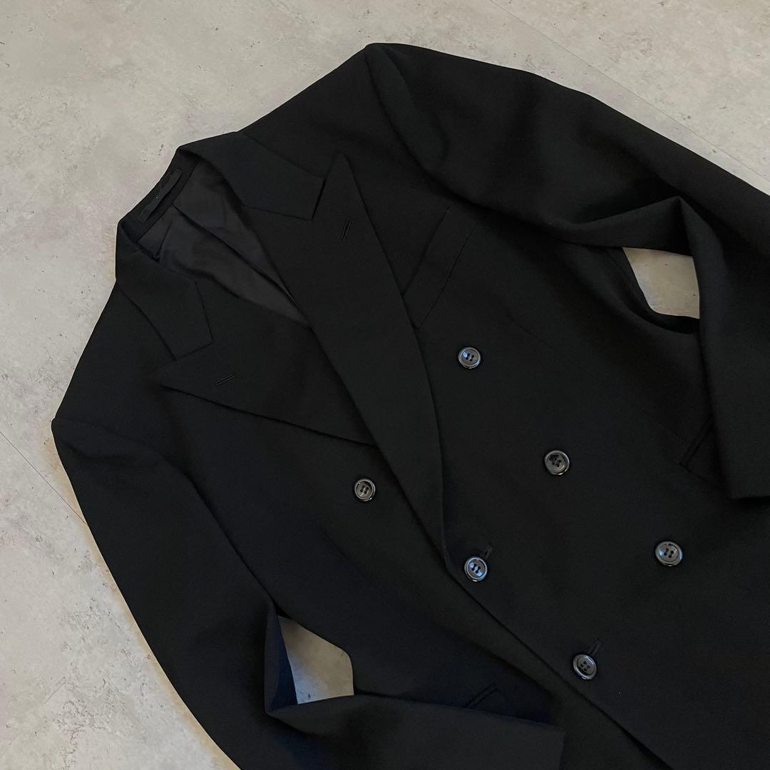 スーツセットアップ　ダブルブレスト 3B ブラック　黒　高級感　モード　成人式